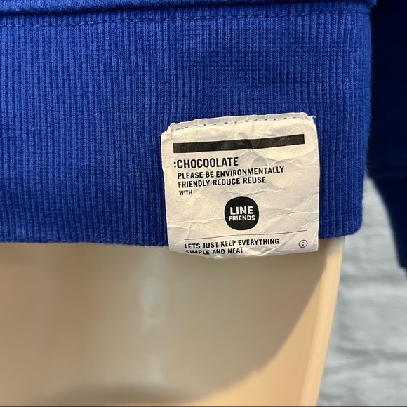 :Chocoolate X Line Friends Edward (M) Royal Blue Crewneck Long Sleeve Sweatshirt - Picture 11 of 11